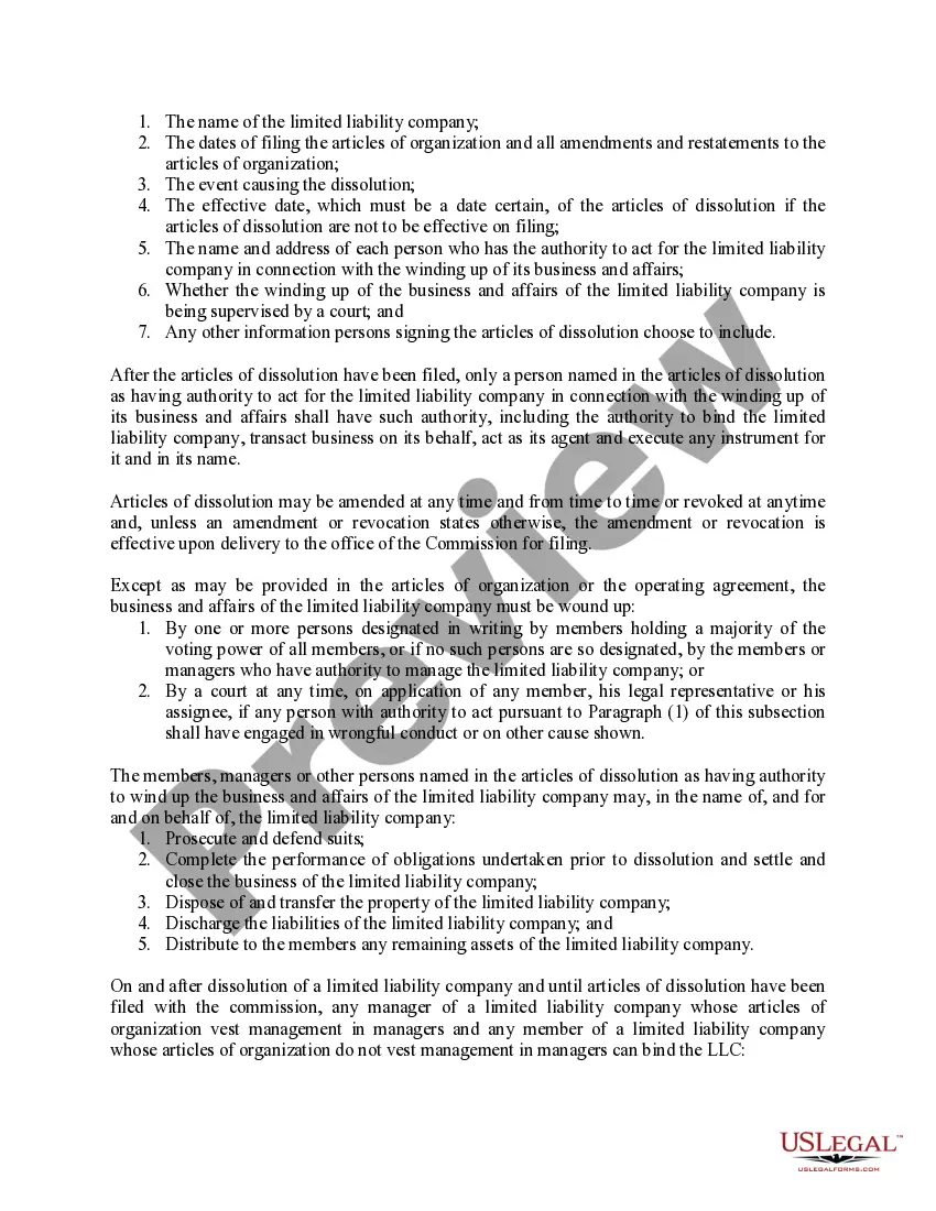 Get New Mexico Dissolution Package to Dissolve Limited Liability Company LLC Preview New Mexico Dissolution Package to Dissolve Limited Liability Company LLC