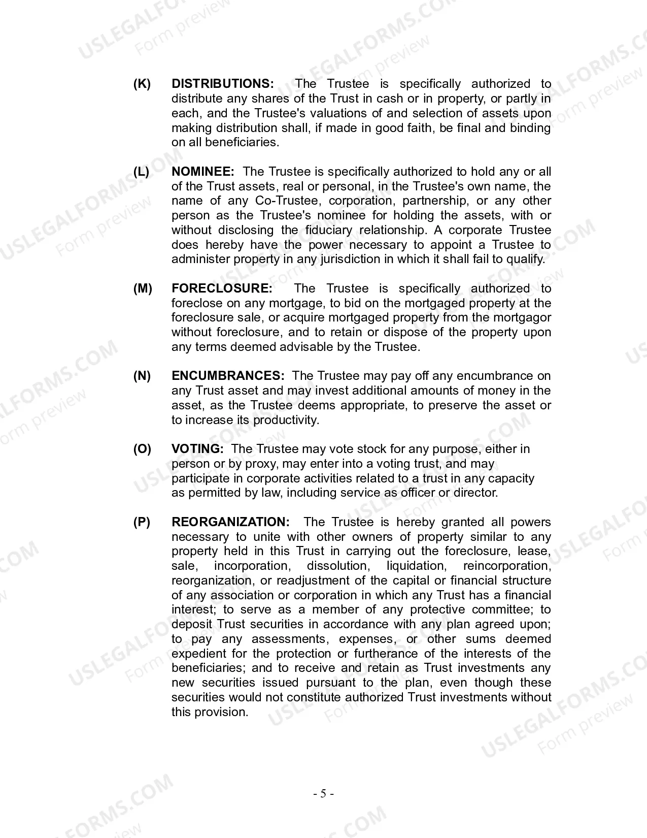 Preview Revocable Living Trust for Husband and Wife with No Children