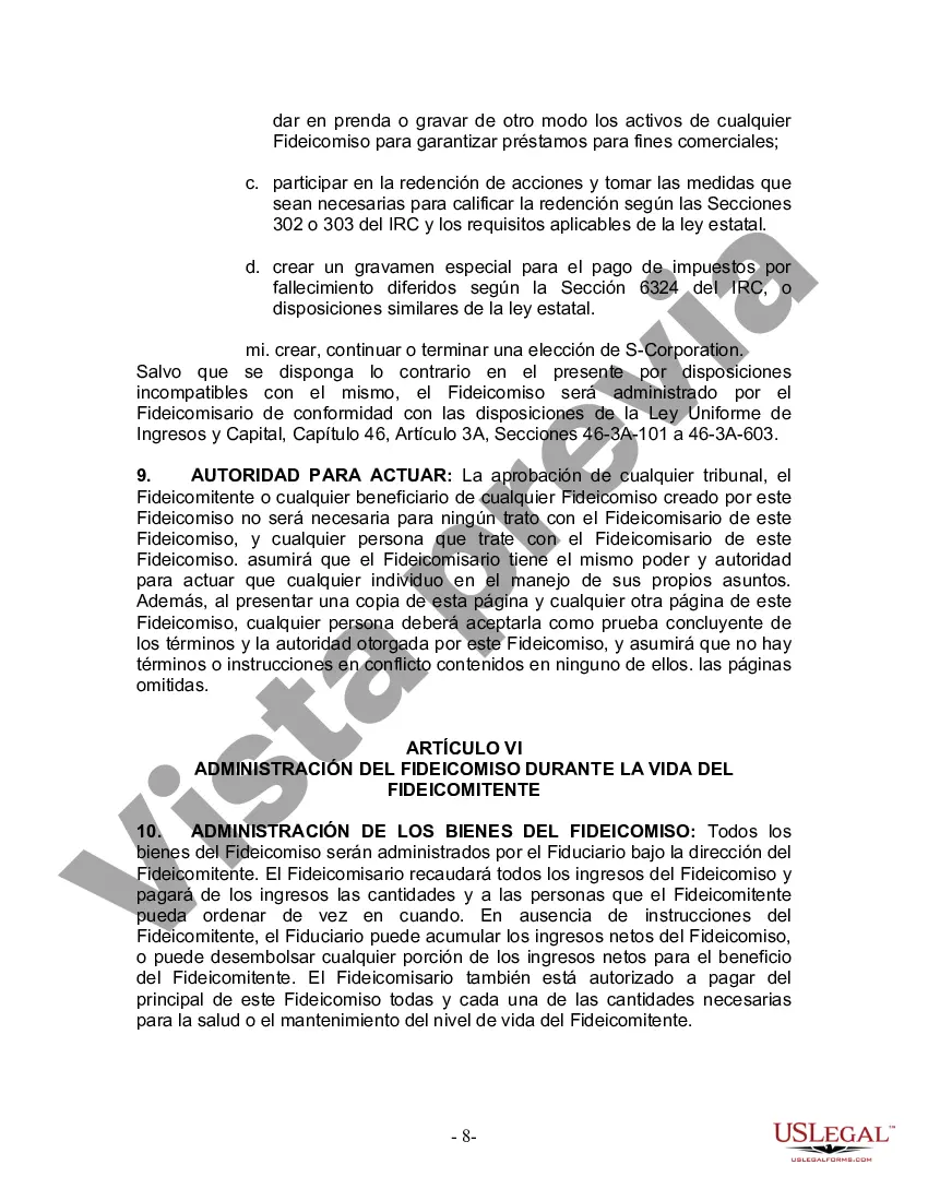 Preview Fideicomiso en vida para esposo y esposa con un hijo