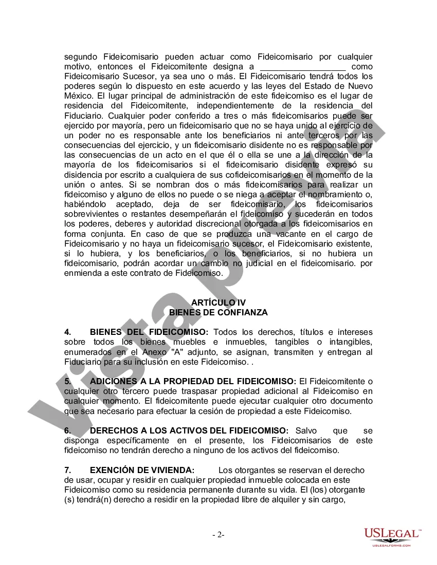 Preview Fideicomiso en vida para esposo y esposa con hijos menores o adultos