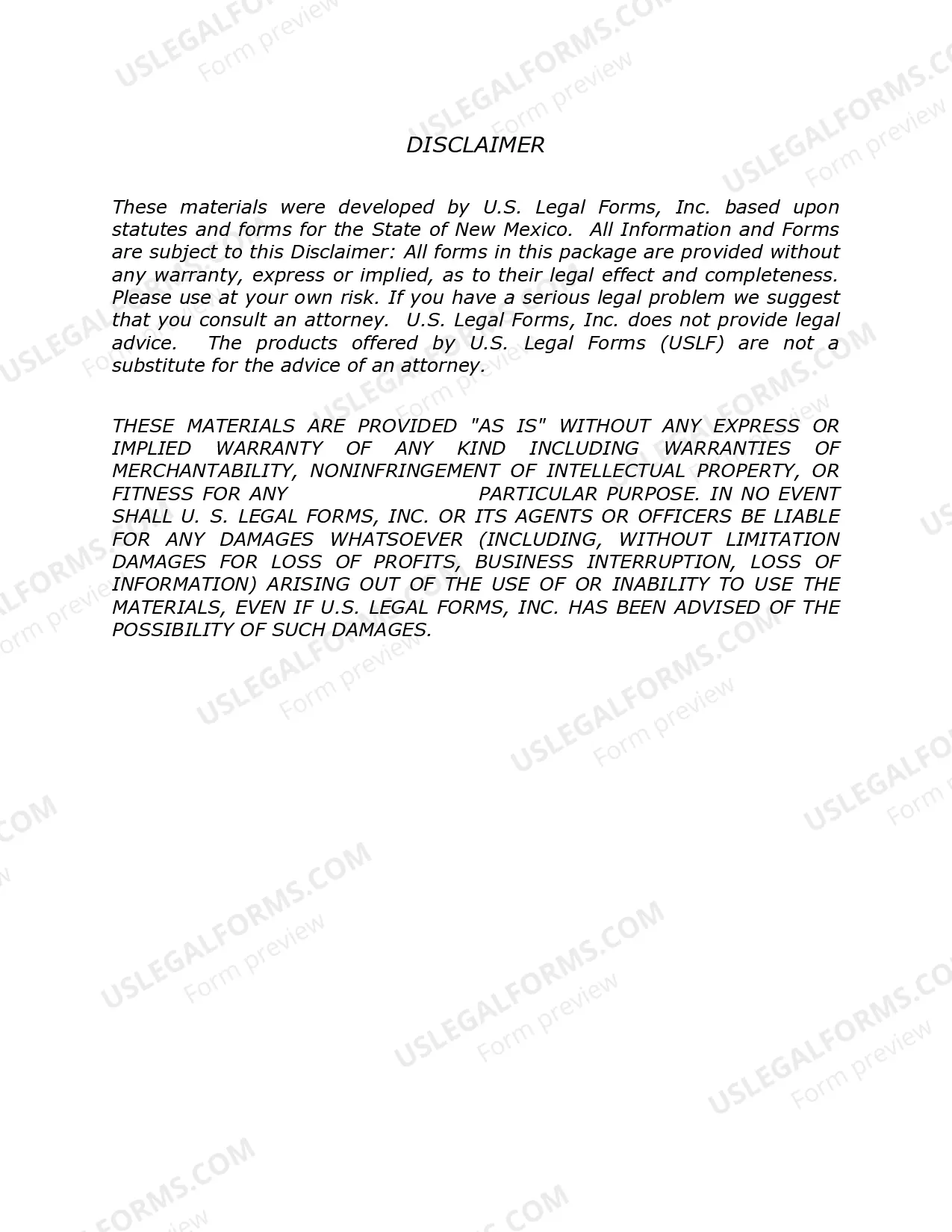 Preview New Mexico Foreign Judgment Enrollment