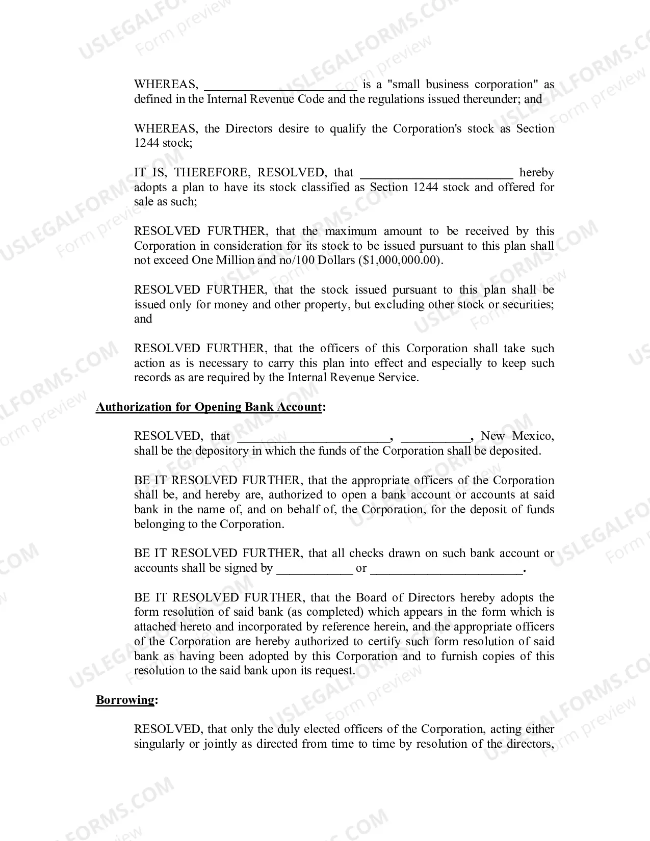 Preview Minutes for Organizational Meeting