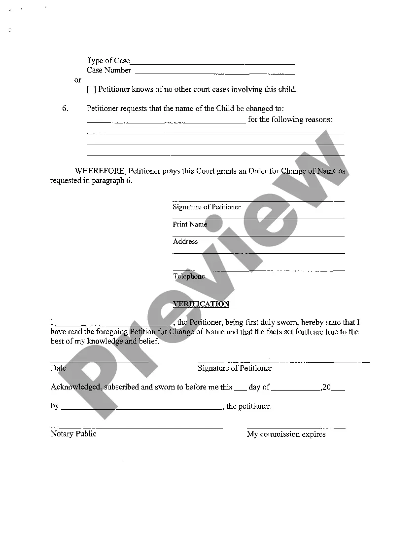 Preview Name Change Instructions and Forms for a Minor Child - Los Alamos County Only