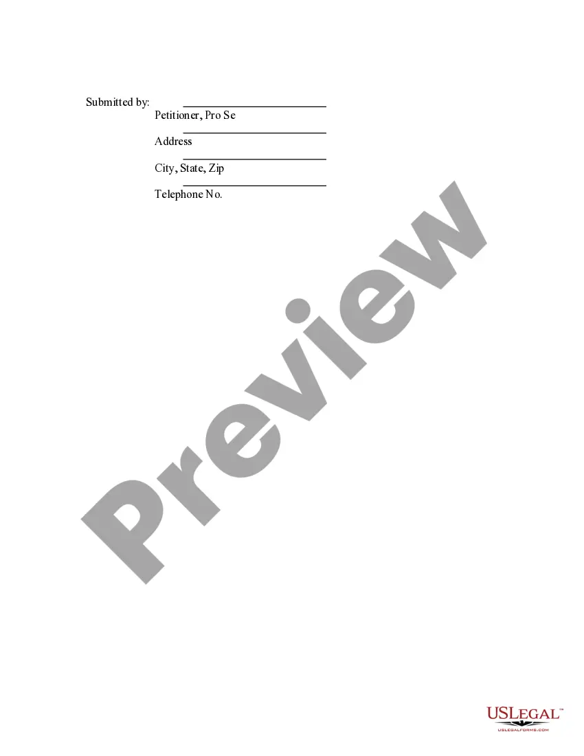 Preview Order of Name Change