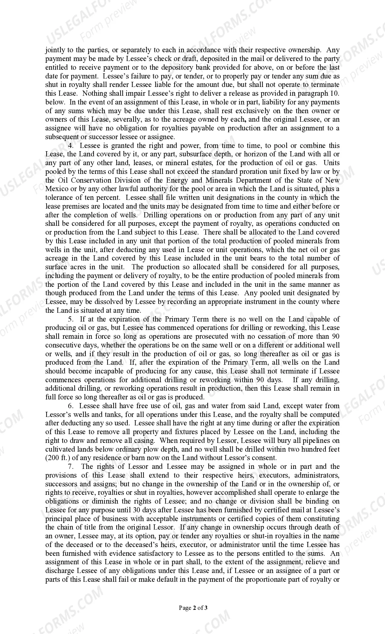 Preview Producers 88 Rental Lease Pooling Provision