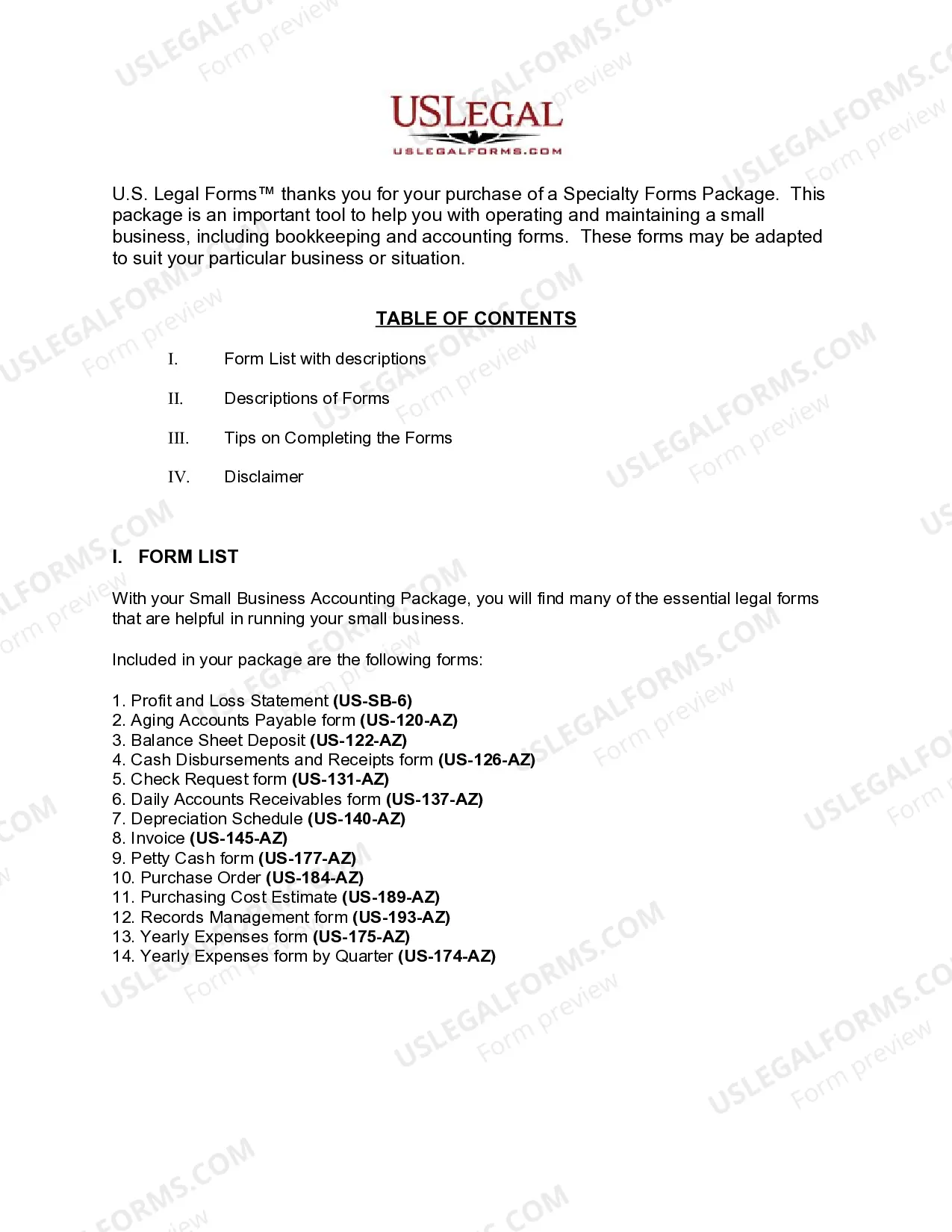 Preview New Mexico Small Business Accounting Package