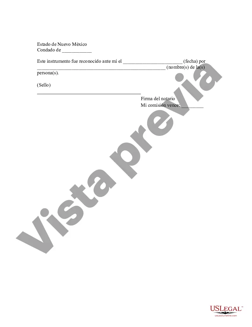 Preview Declaración jurada de que el poder notarial está en pleno vigor - Estatutario