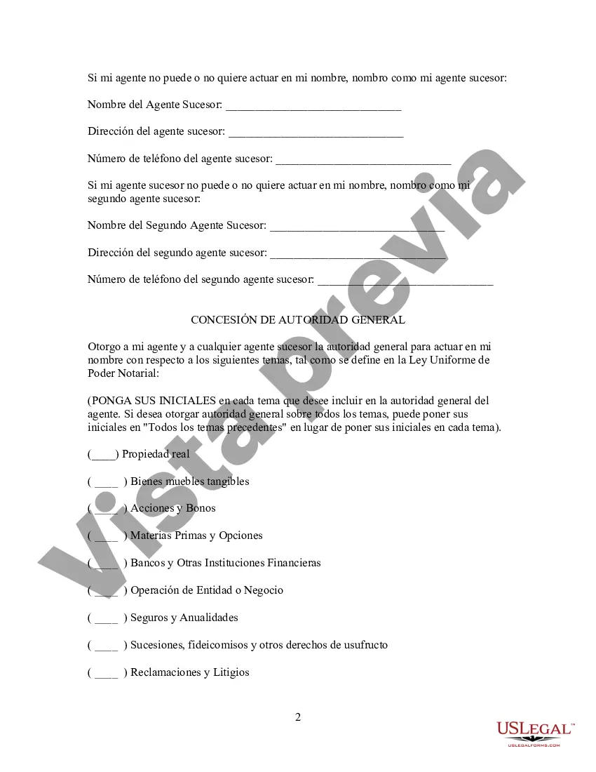 Preview Poder General Estatutario con Disposiciones Duraderas