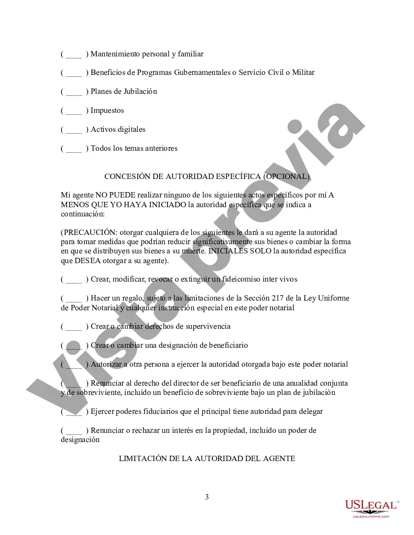 Preview Poder General Estatutario con Disposiciones Duraderas