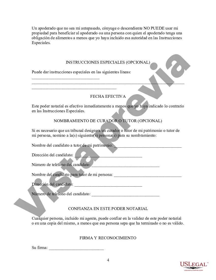 Preview Poder General Estatutario con Disposiciones Duraderas