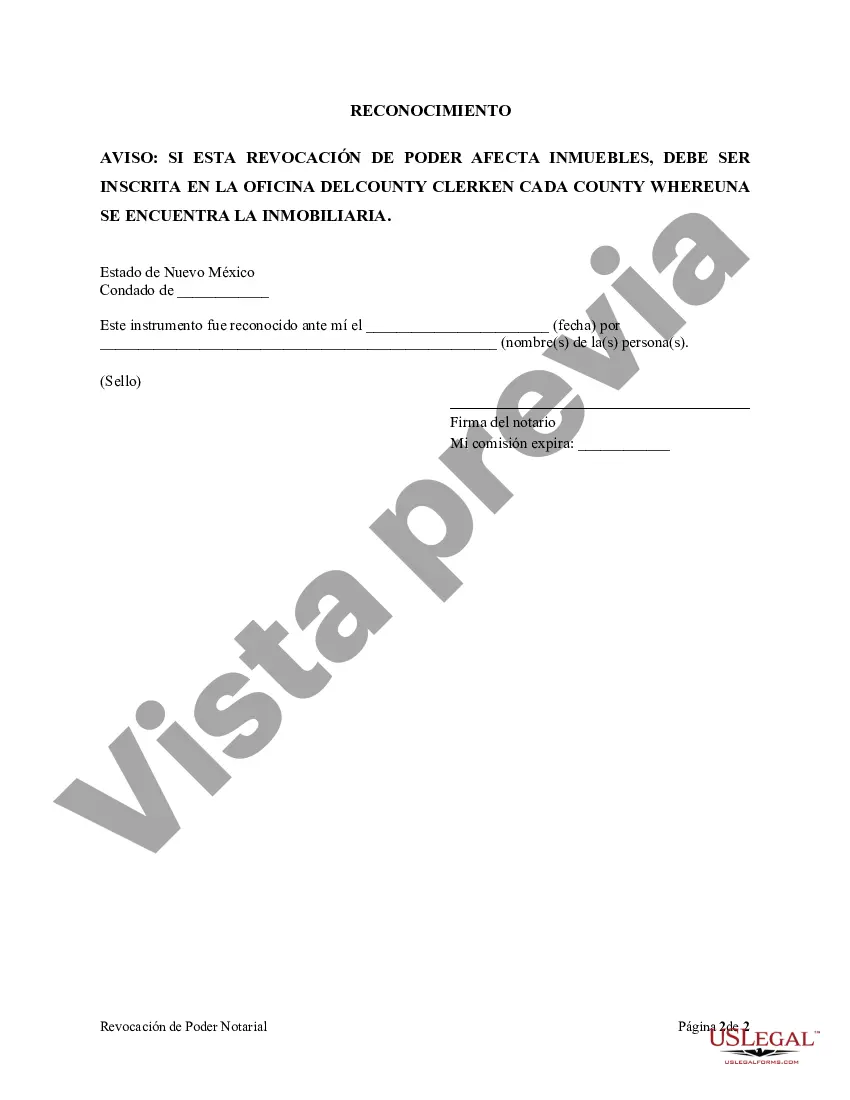 Preview Revocación del Poder General Estatutario