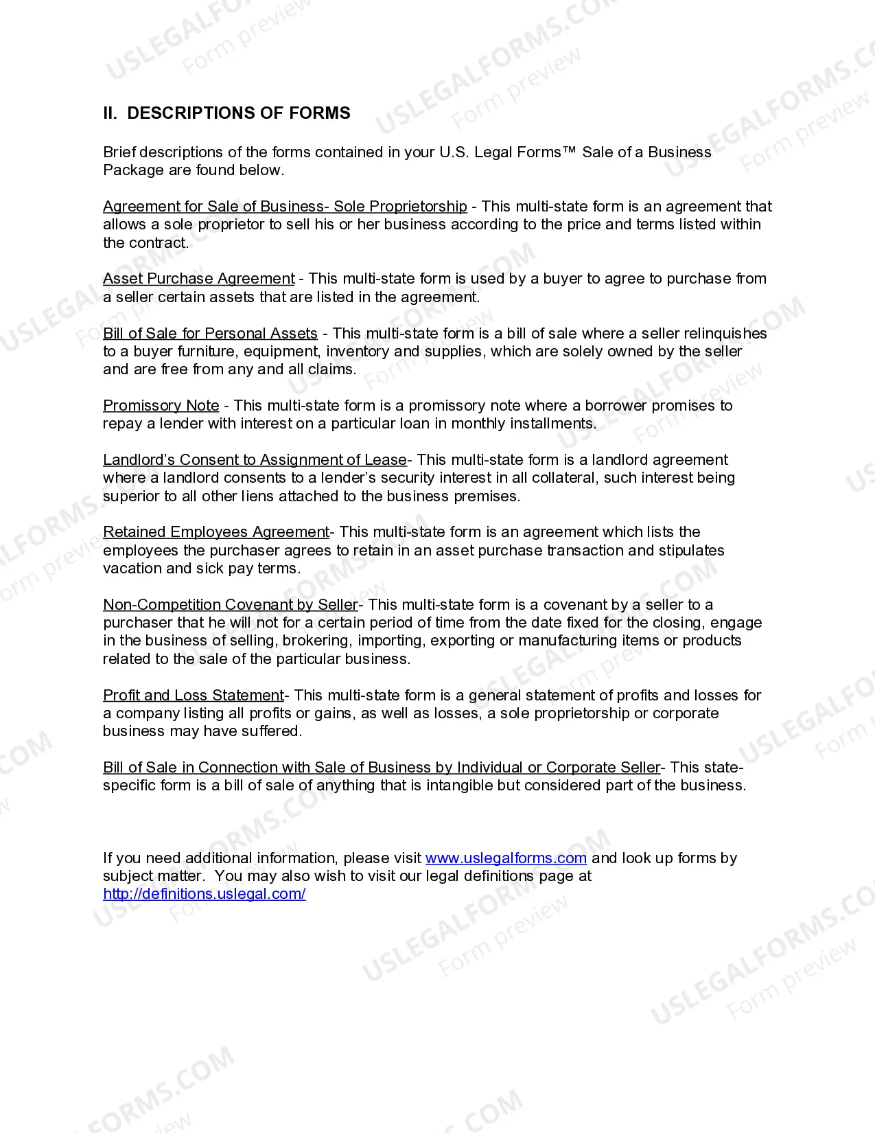 Preview New Mexico Sale of a Business Package