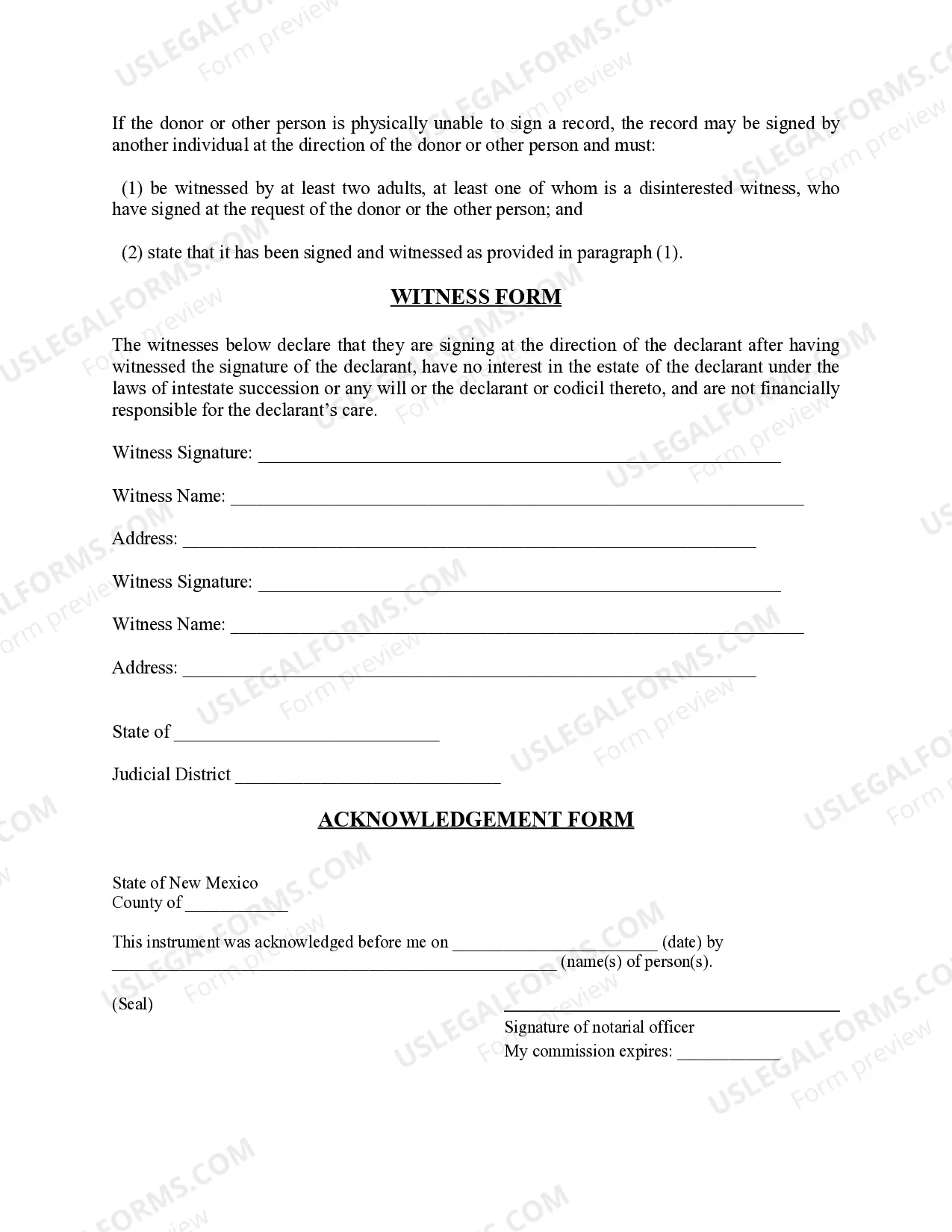 Preview Revised Uniform Anatomical Gift Act Donation