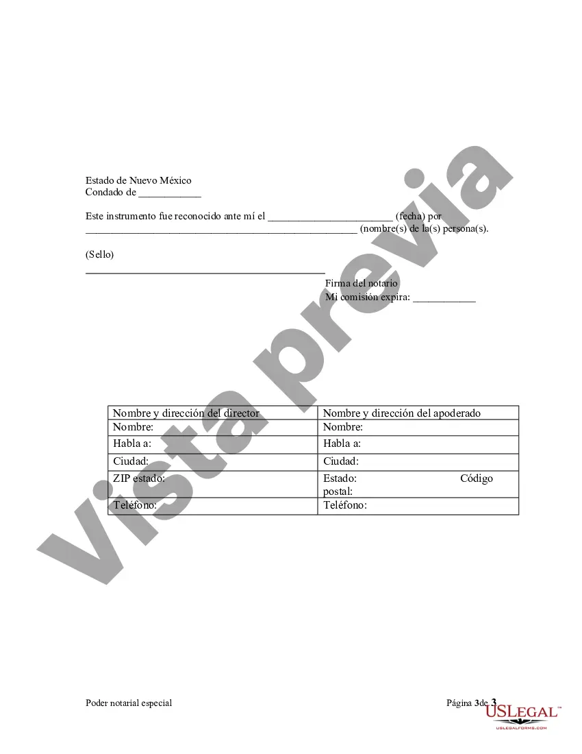 Preview Poder notarial especial o limitado para transacciones de compra de bienes raíces por parte del comprador