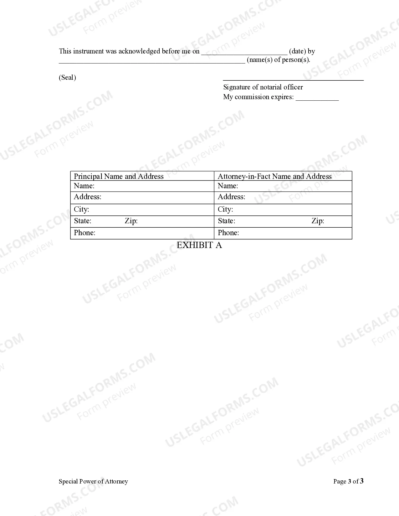 Preview Special or Limited Power of Attorney for Real Estate Purchase Transaction by Purchaser