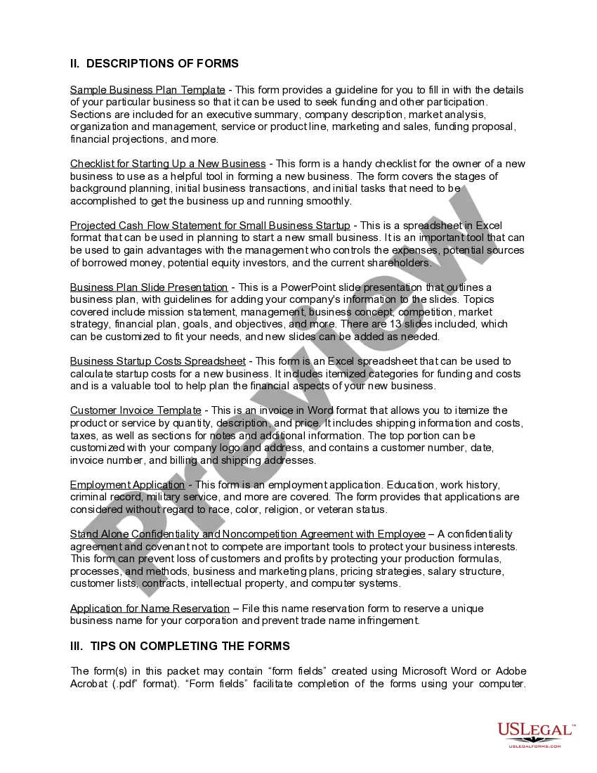 Preview New Mexico Small Business Startup Package