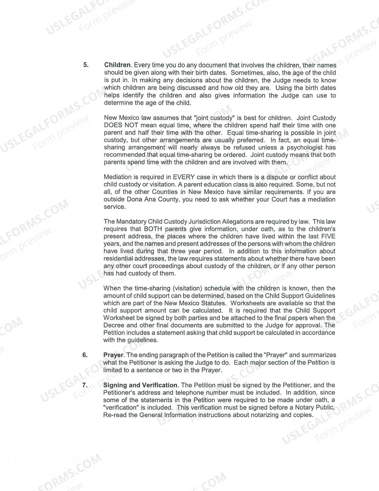 Preview Paternity Package - Contested - One Parent Filing Alone - Third Judicial District