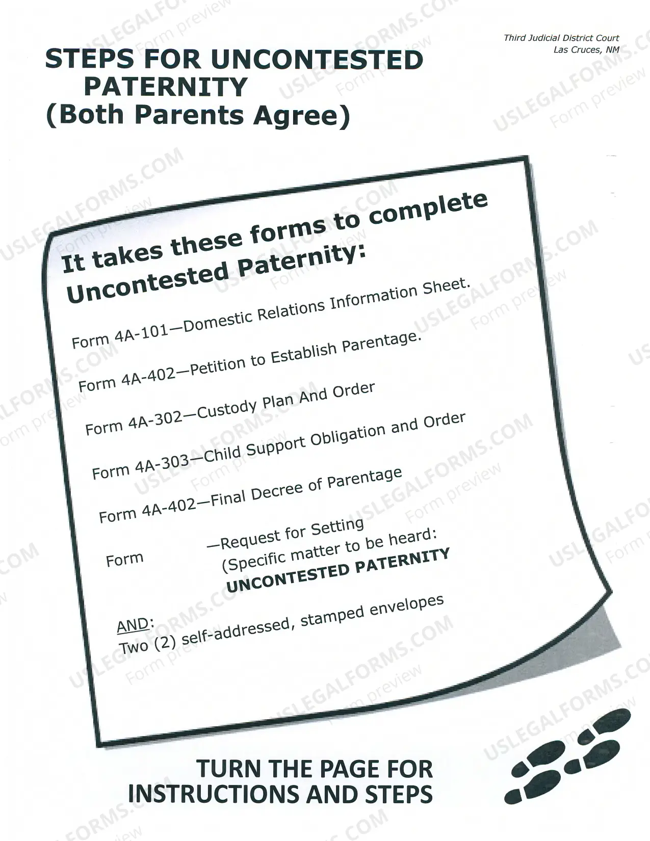 Preview Paternity Package - Uncontested - Both Parents Filing - Third Judicial District