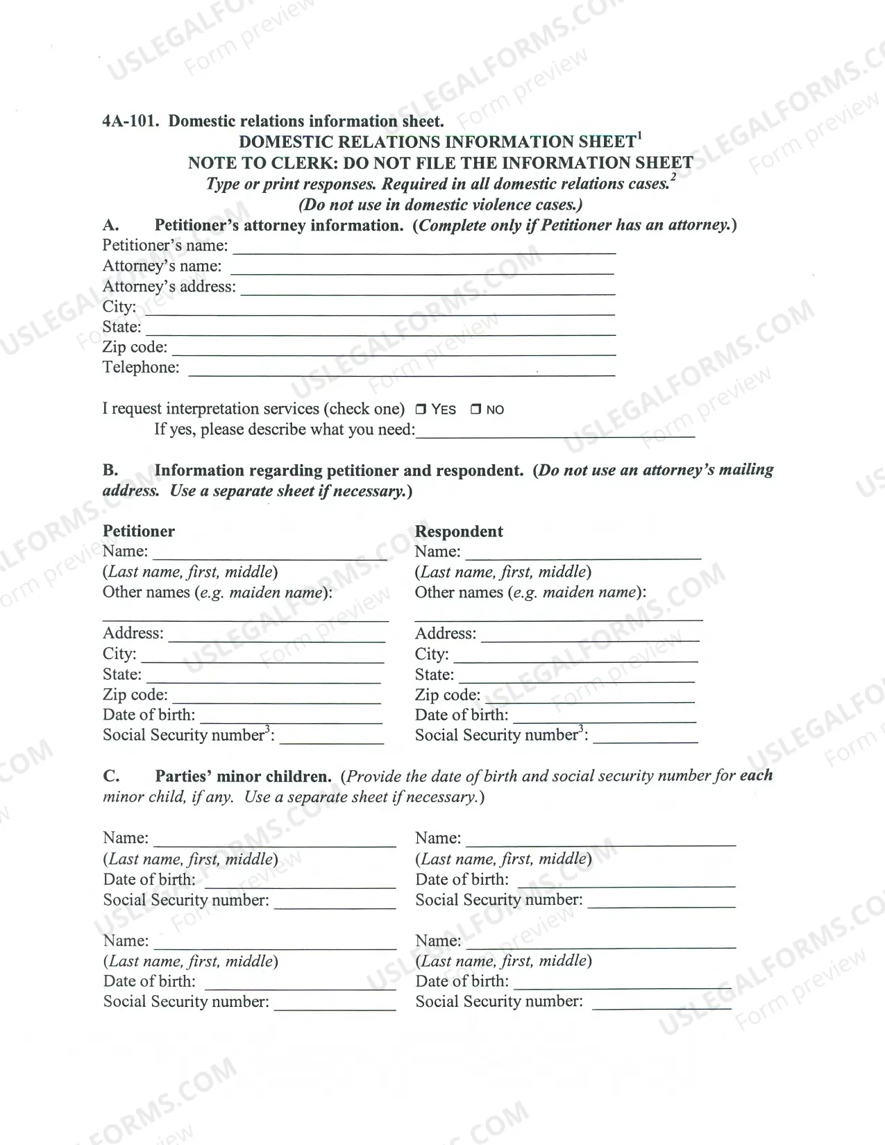 Preview Paternity Package - Uncontested - Both Parents Filing - Third Judicial District