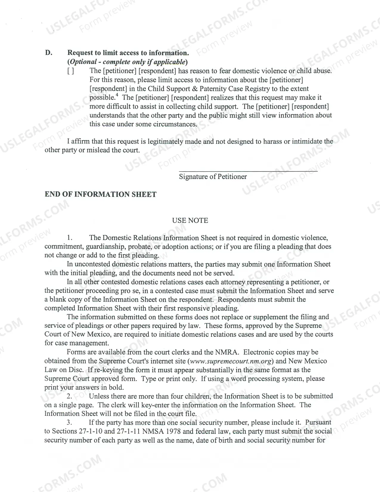 Preview Paternity Package - Uncontested - Both Parents Filing - Third Judicial District