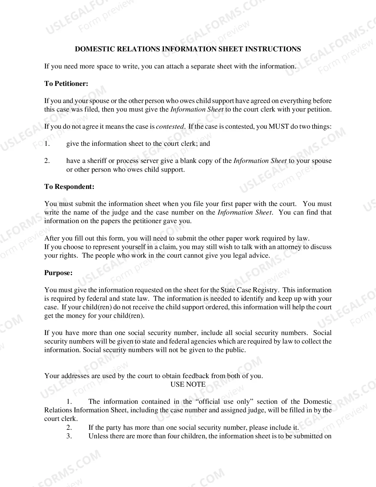 Preview Paternity Package - Contested - Sixth Judicial District