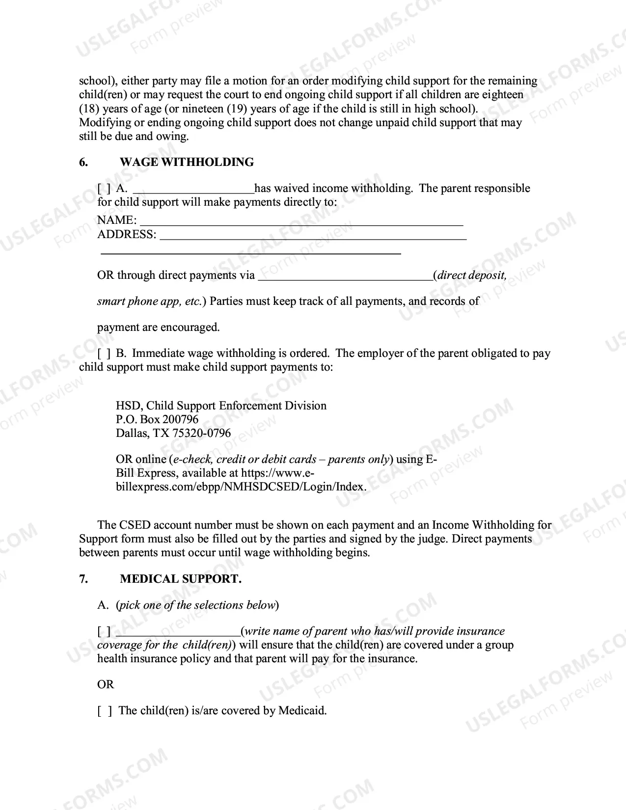 Preview Contested Paternity Package - Default - Parents Do Not Agree - McKinley County