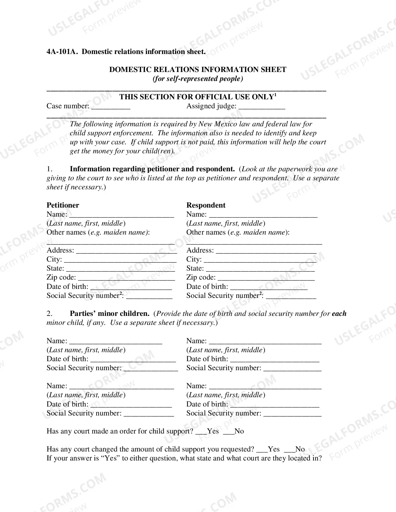 Preview Paternity Package - Uncontested Parents Agree - Fifth Judicial District