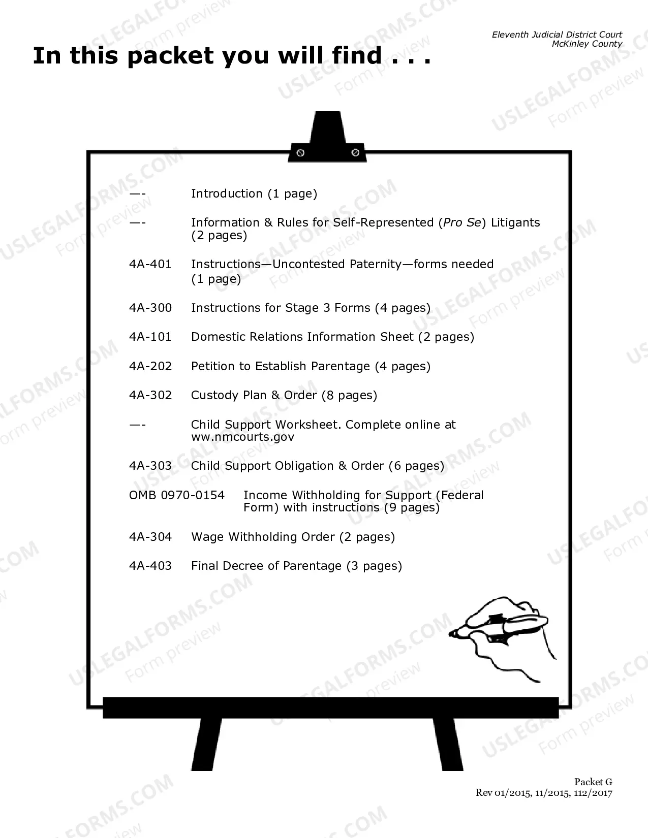 Preview Uncontested Paternity Package - McKinley County