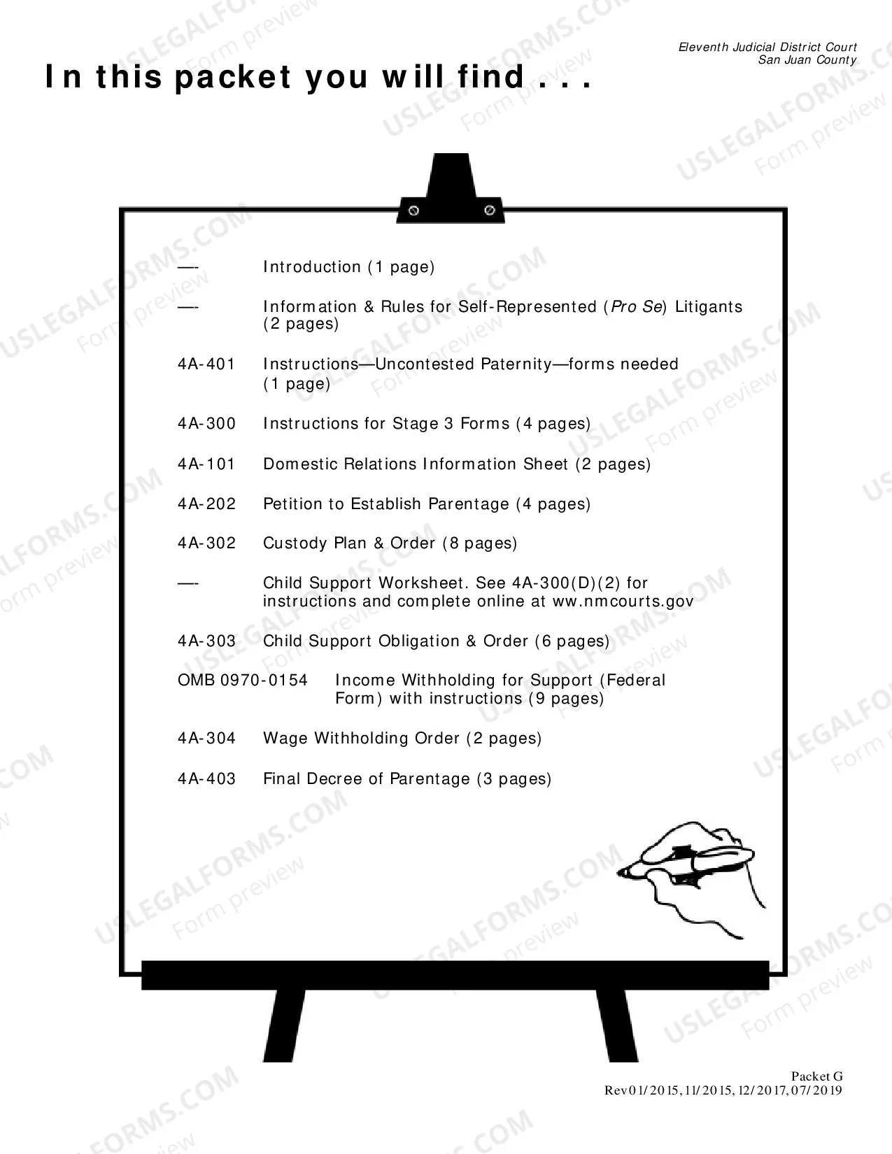 Preview Uncontested Paternity Package - San Juan County