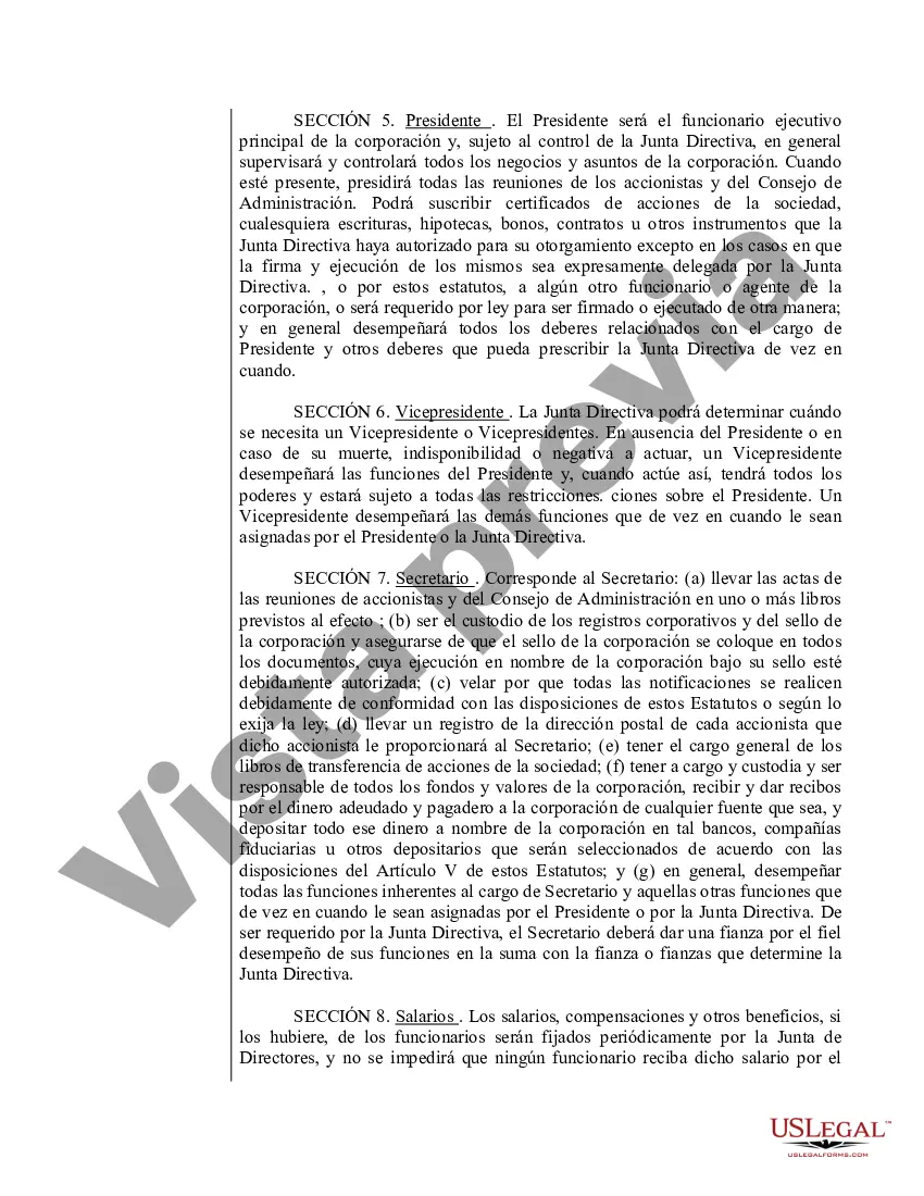 Preview Modelo de estatutos para una corporación profesional de Nuevo México