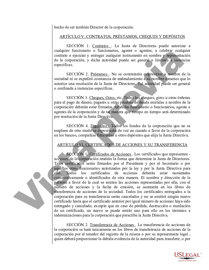 Preview Modelo de estatutos para una corporación profesional de Nuevo México