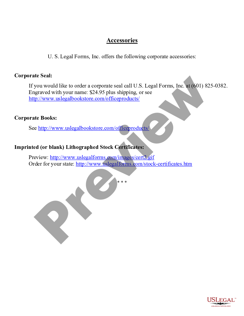 page 1 Sample Corporate Records for a New Mexico Professional Corporation preview