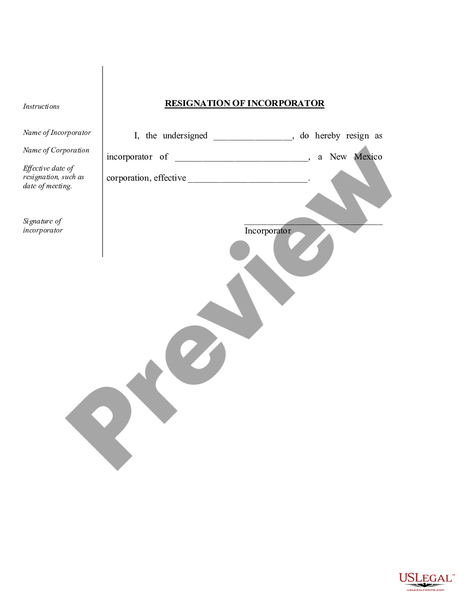 page 8 Organizational Minutes for a New Mexico Professional Corporation preview