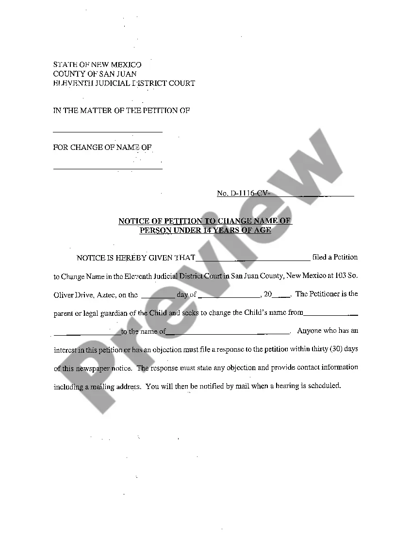 Get Name Change Instructions and Forms for a Minor Under Age 14 - San Juan County Mirror Preview Name Change Instructions and Forms for a Minor Under Age 14 - San Juan County Mirror