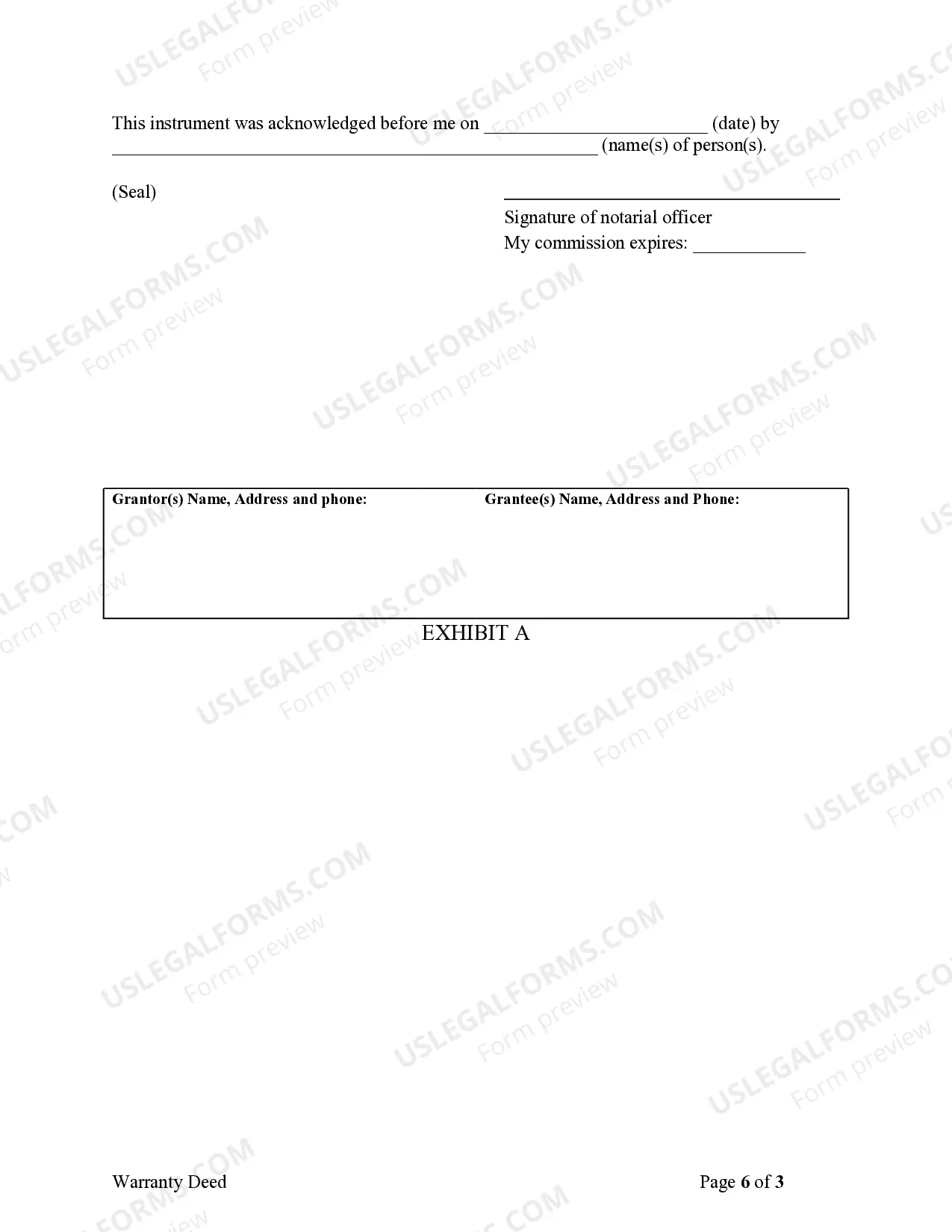 Preview Warranty Deed for Husband and Wife Converting Property from Tenants in Common to Joint Tenancy