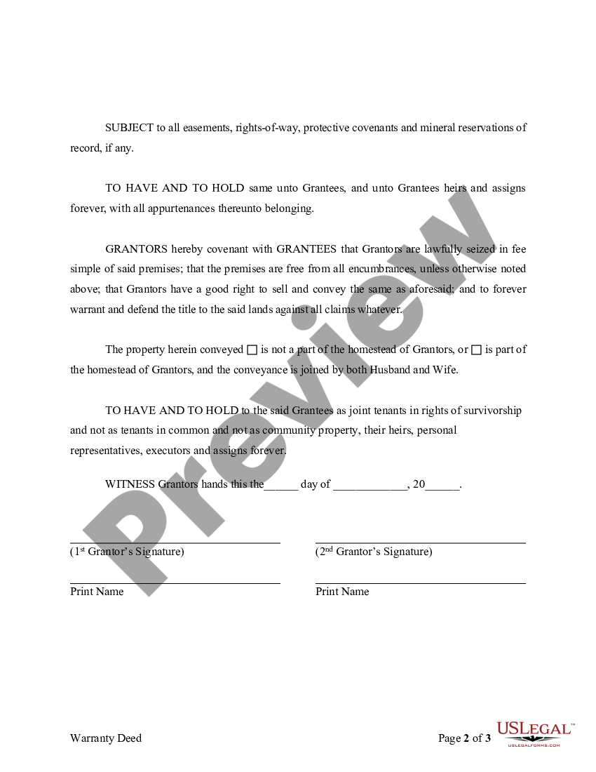 New Mexico Warranty Deed to convert Community Property to Joint Tenancy ...