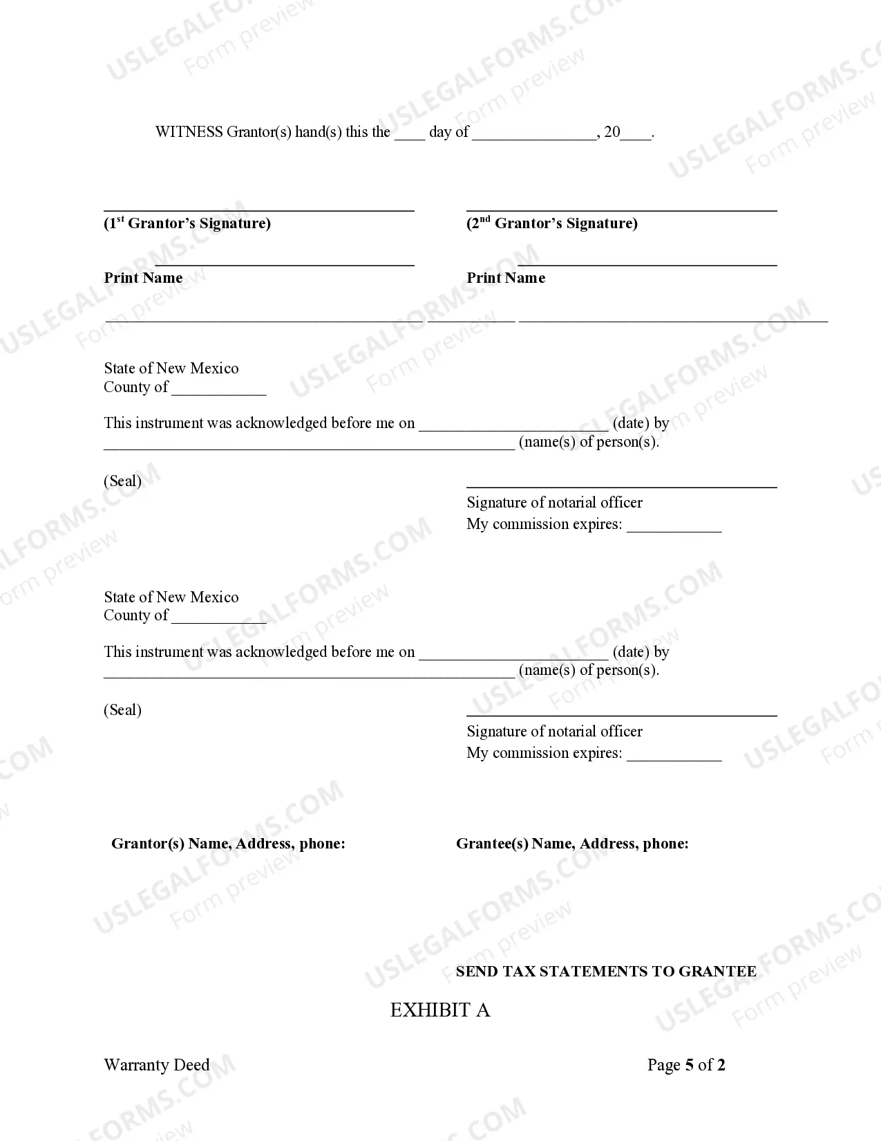 Preview Warranty Deed for Husband and Wife to Three Individuals as Joint Tenants with the Right of Survivorship