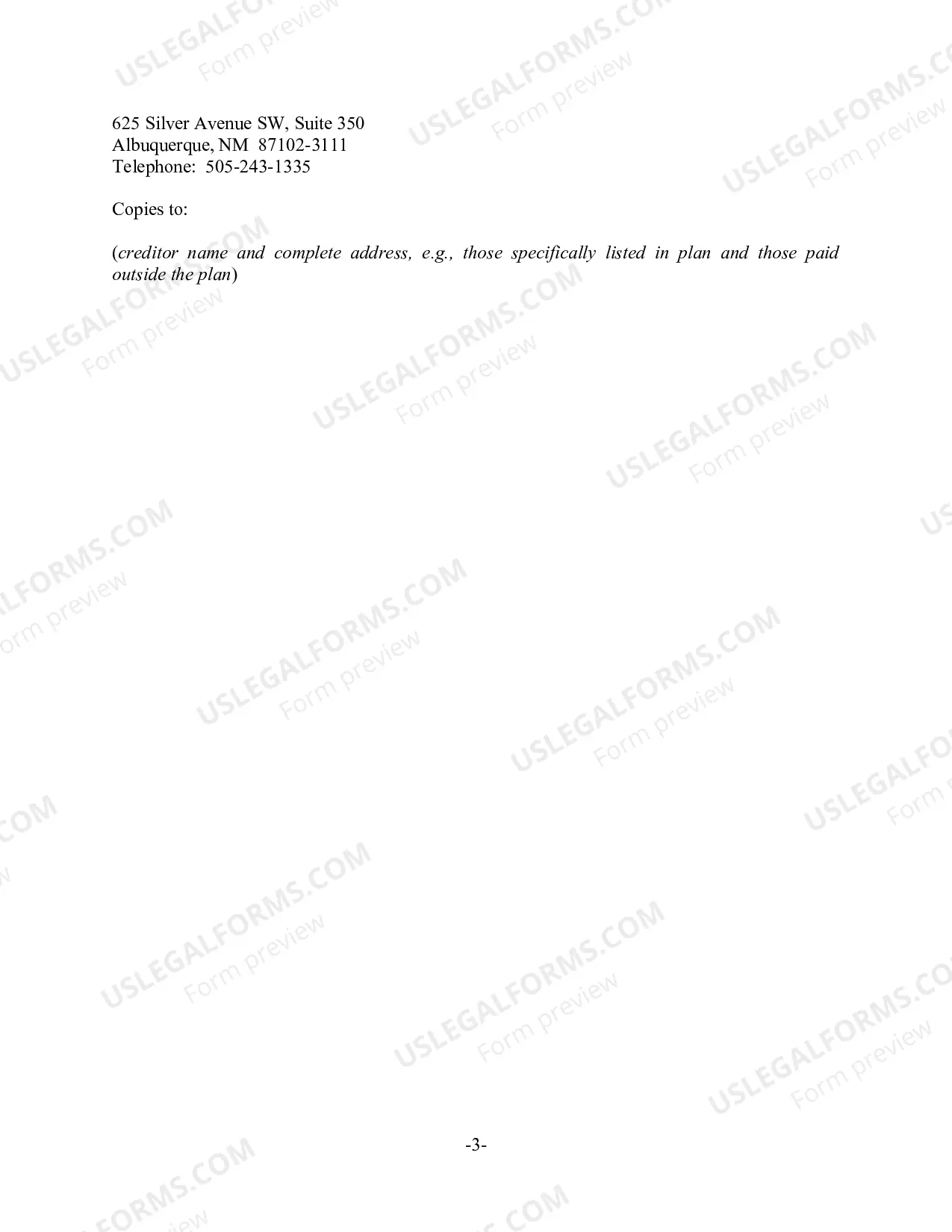 Preview Order Confirming Chapter 13 Plan