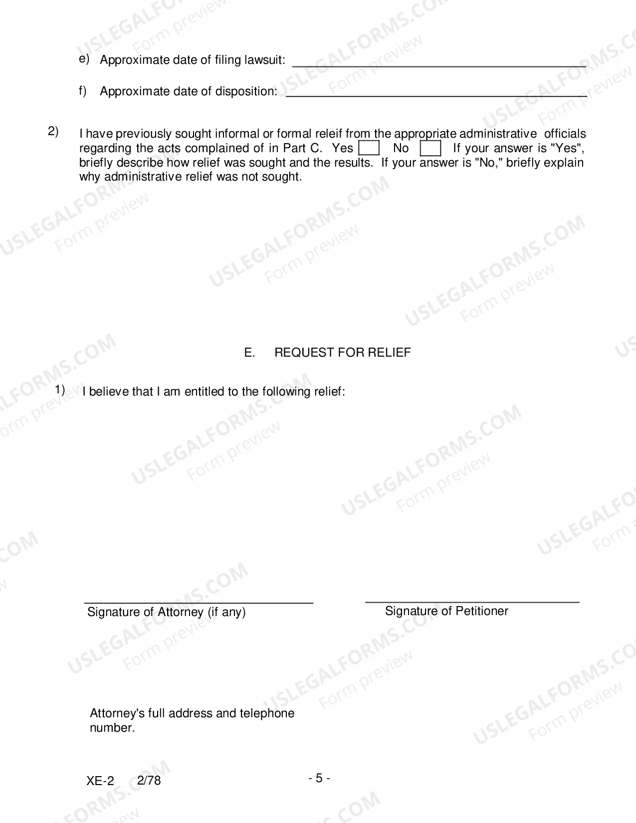 Preview Civil Rights Complaint