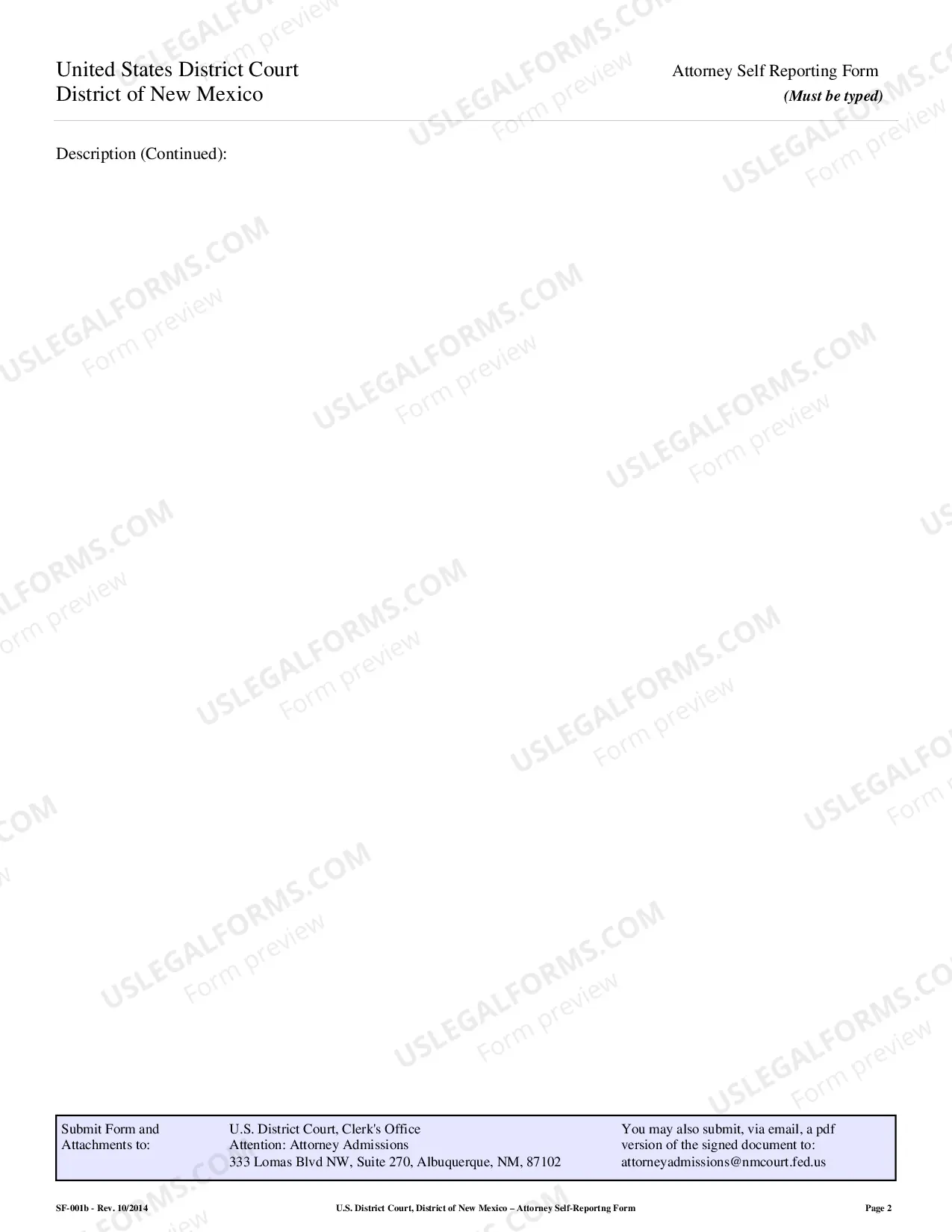 Preview Attorney Self Reporting Form