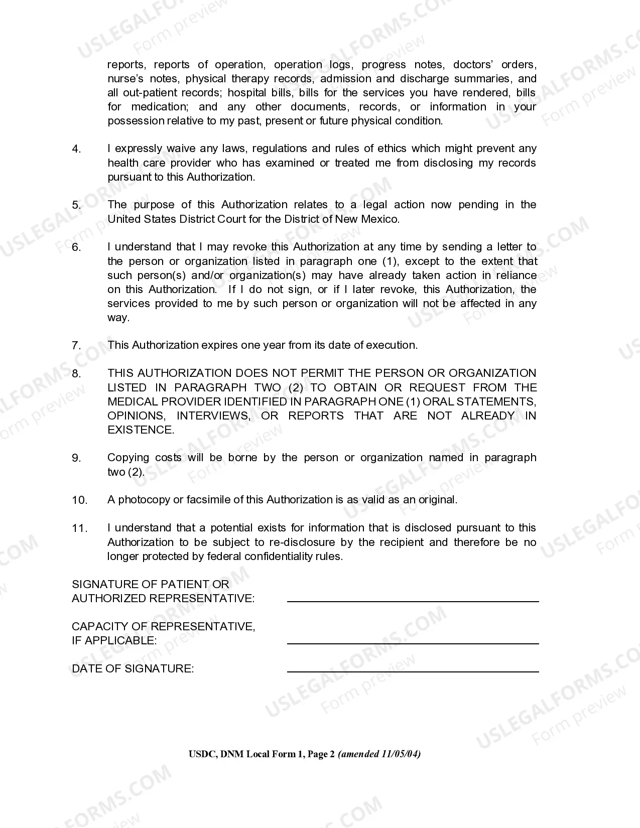 Preview HIPAA - Authorization to Disclose Protected Health Information - Medical Records