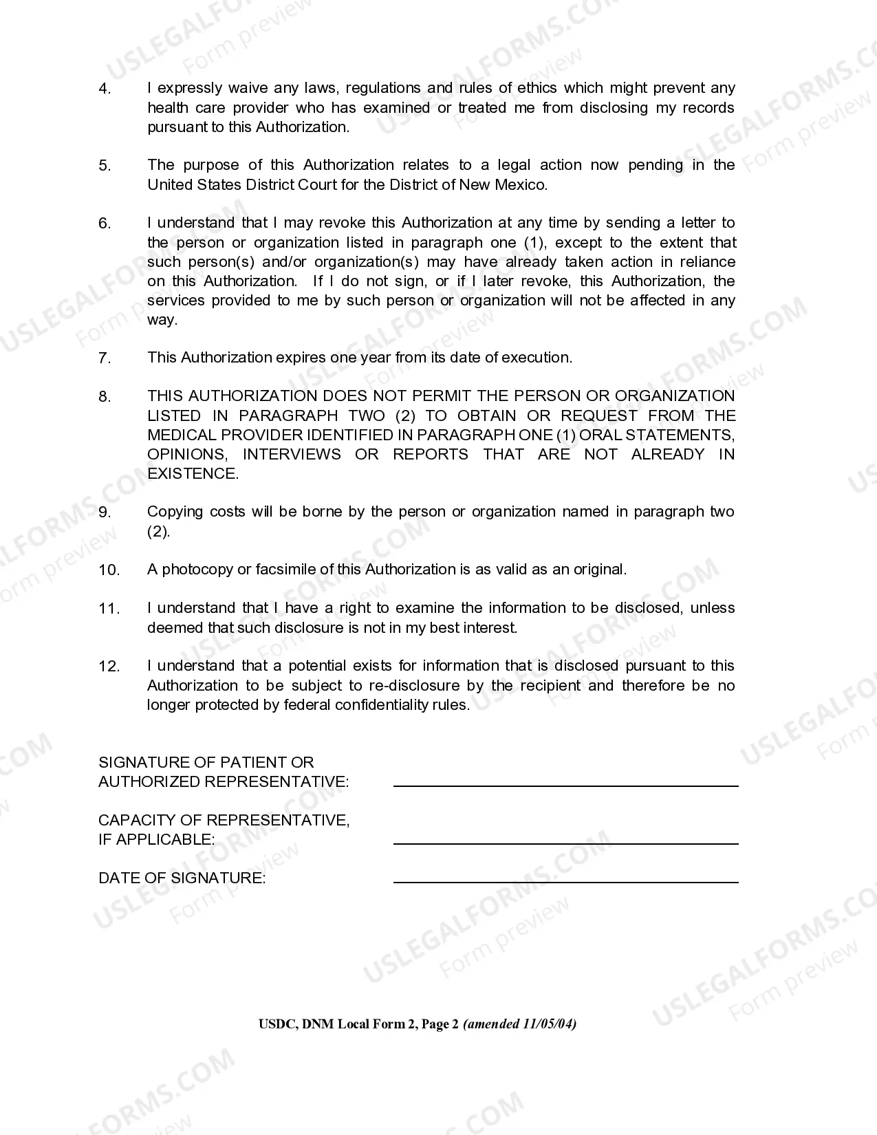 Preview HIPAA - Authorization to Disclose Protected Health Information - Mental Health Records