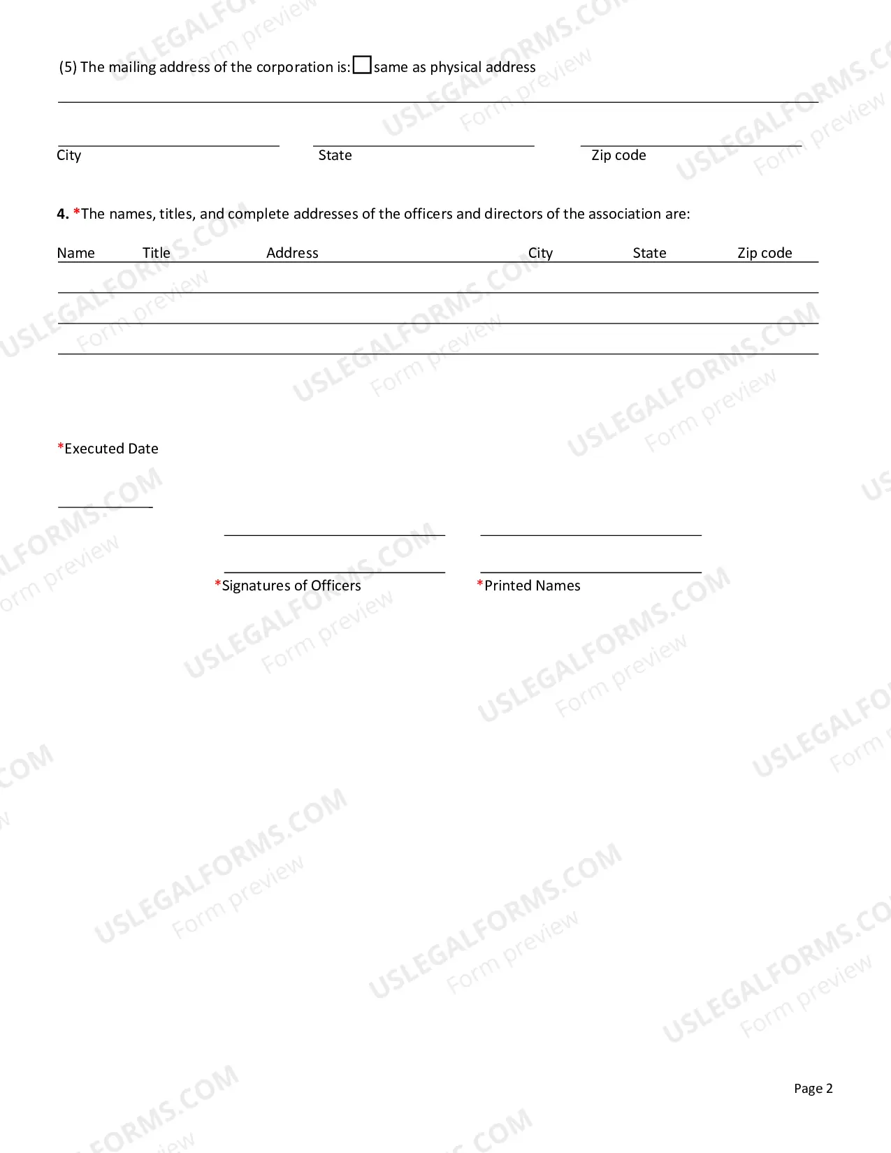 Preview Application for Certificate of Authority - Foreign Cooperative Association