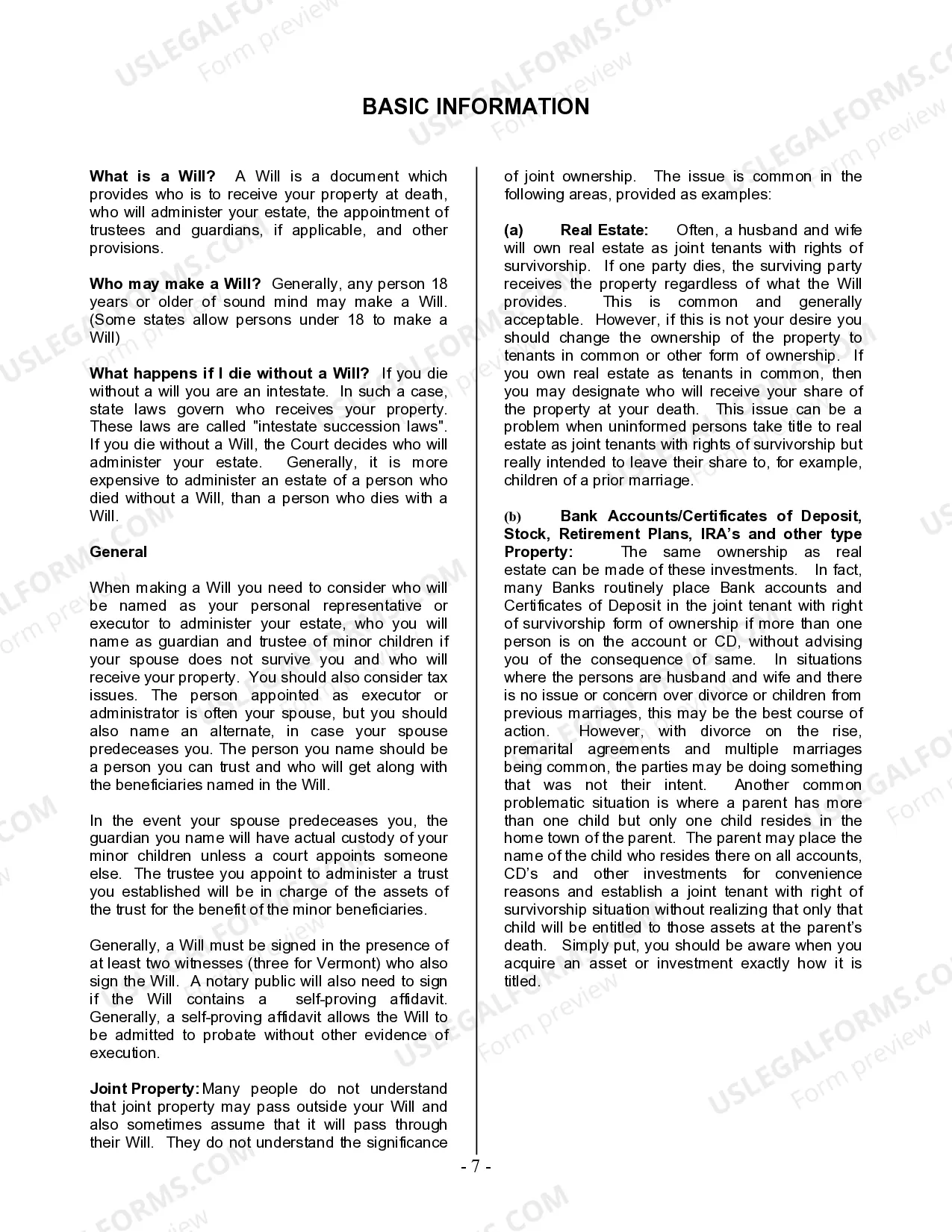 Preview Last Will and Testament for Married person with Minor Children from Prior Marriage