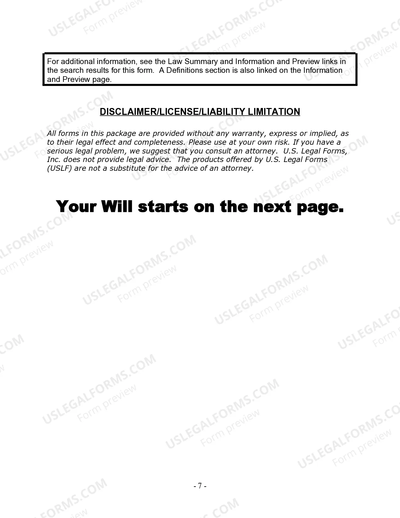 Preview Last Will and Testament for other Persons