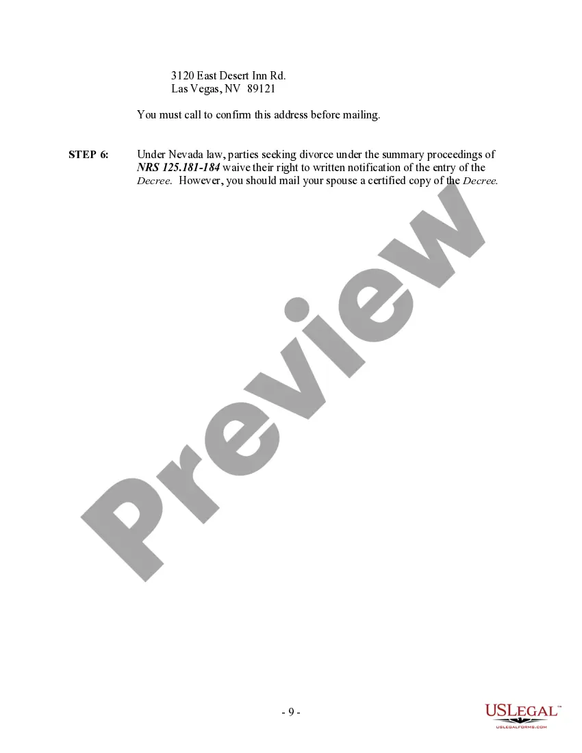 Preview No-Fault Uncontested Agreed Divorce Package for Dissolution of Marriage with Adult Children and with or without Property and Debts