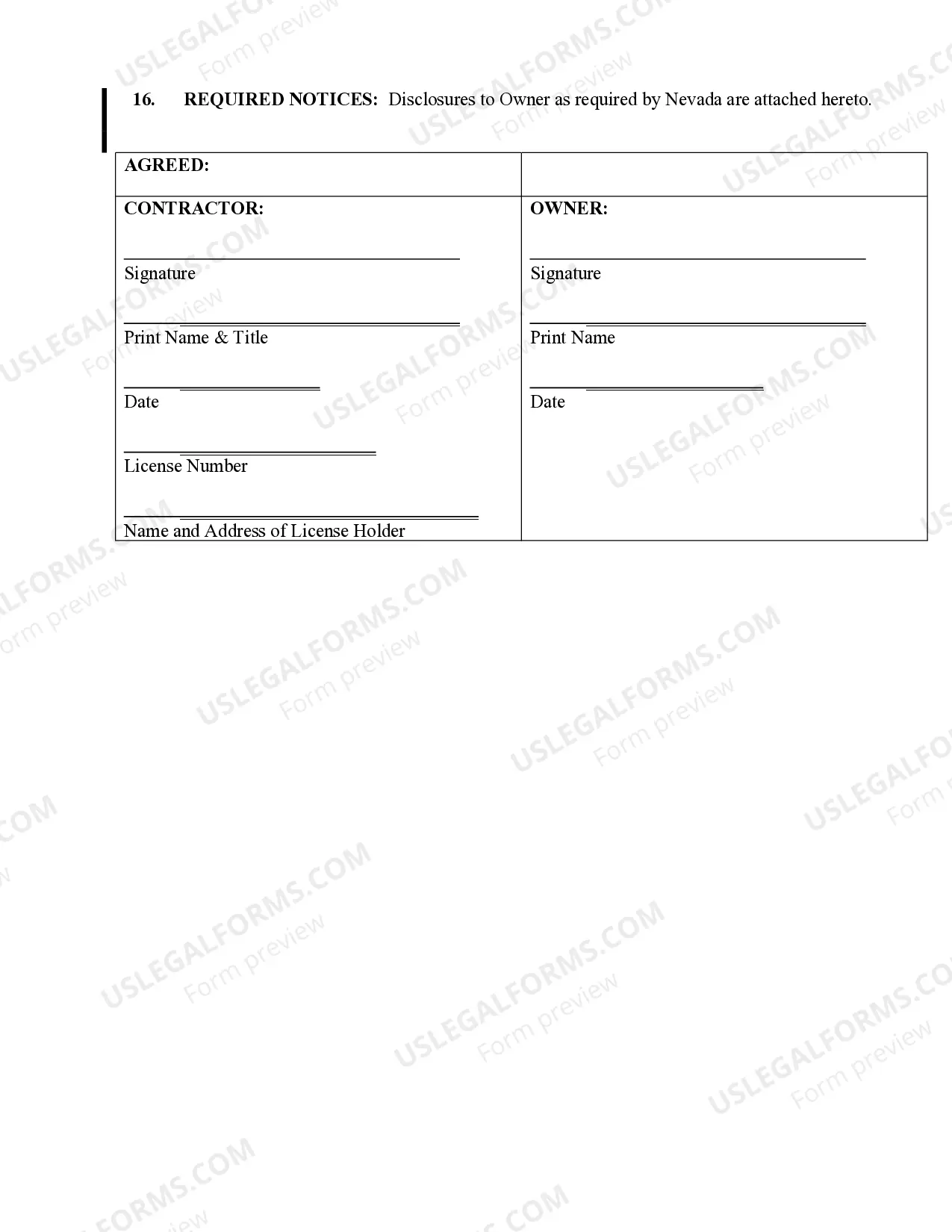 Preview HVAC Contract for Contractor