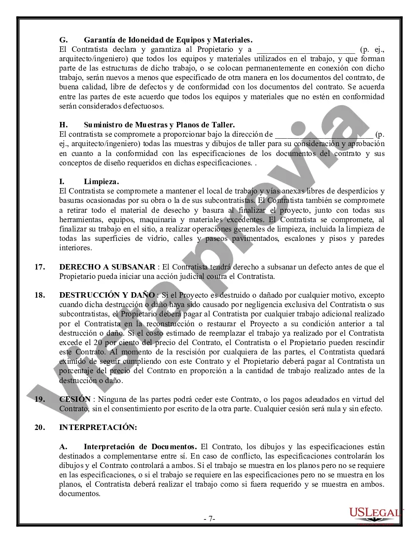 Preview Contrato Comercial para Contratista