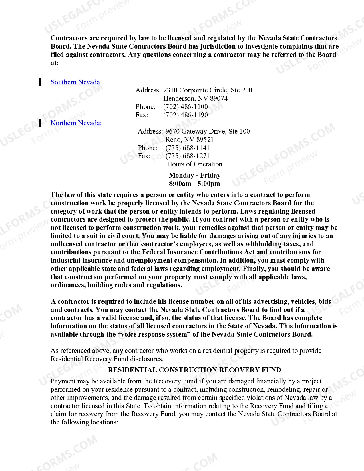 Preview Excavator Contract for Contractor