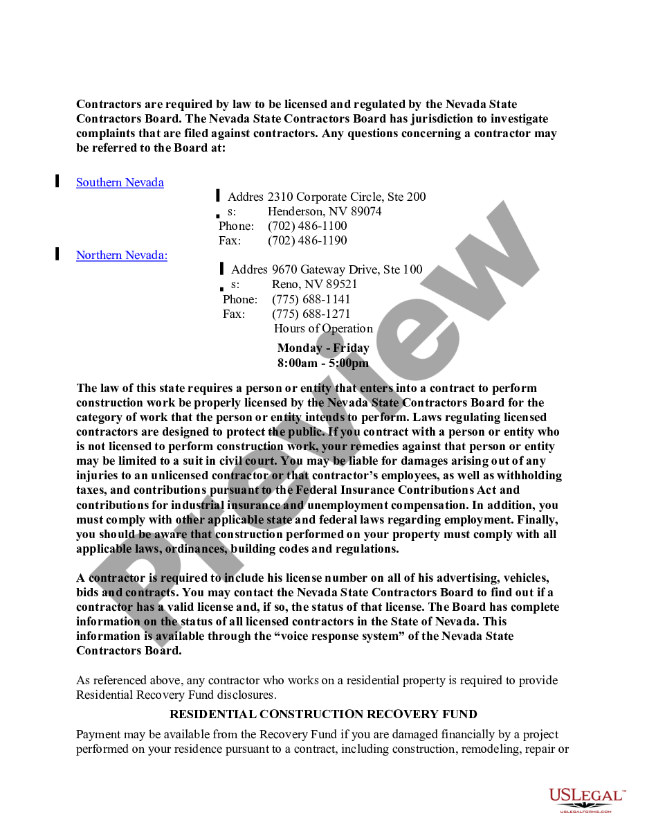 page 8 Renovation Contract for Contractor preview